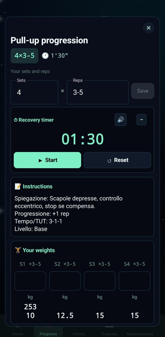 Exercise detail — Cosmo
