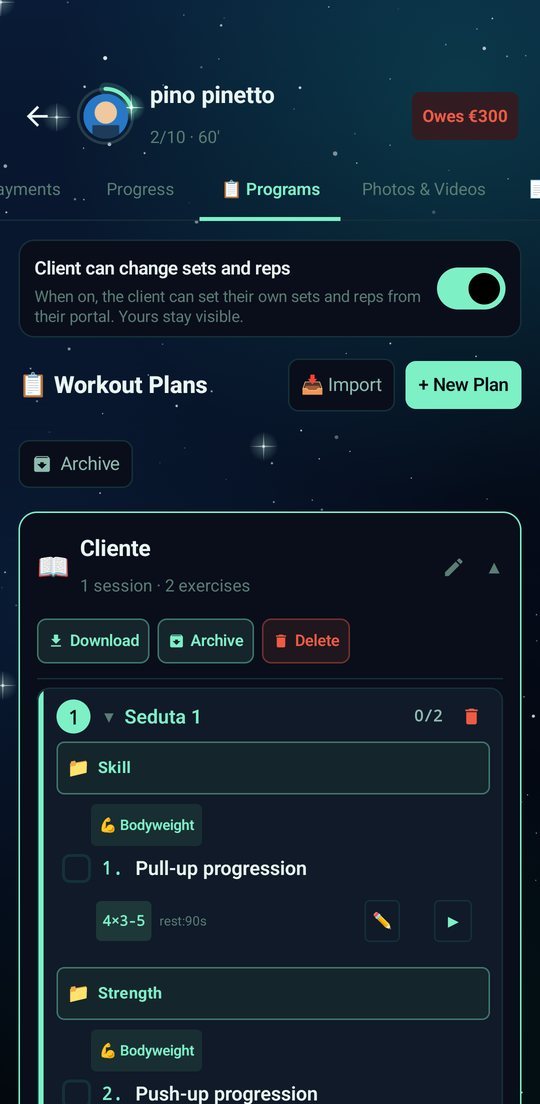 Workout builder — Cosmo